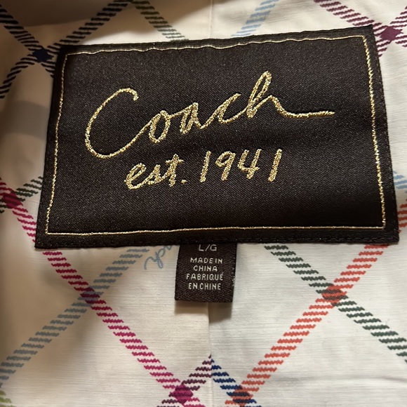 Coach women’s size large water resistant jacket navy - Picture 4 of 17